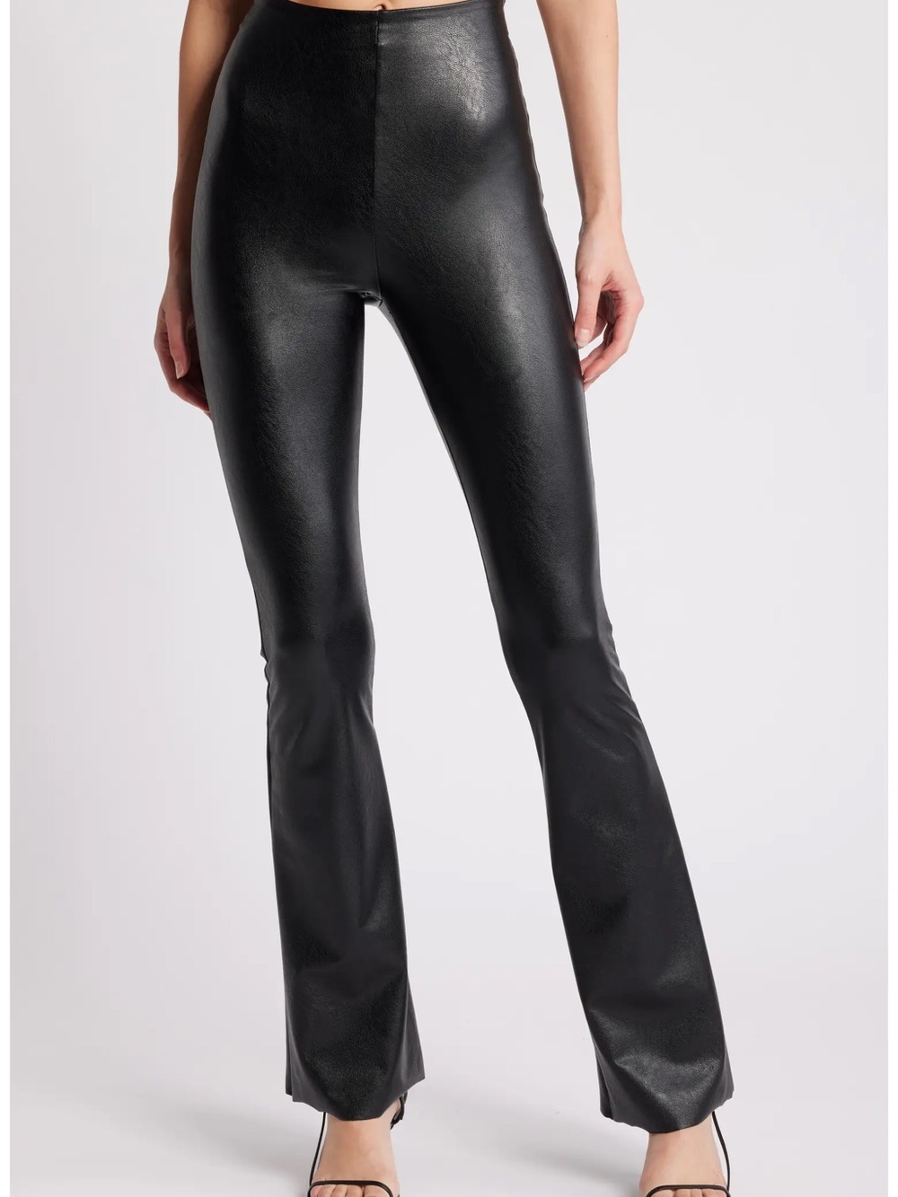 Commando Faux Leather Flared Leggings Black Size S SLG20